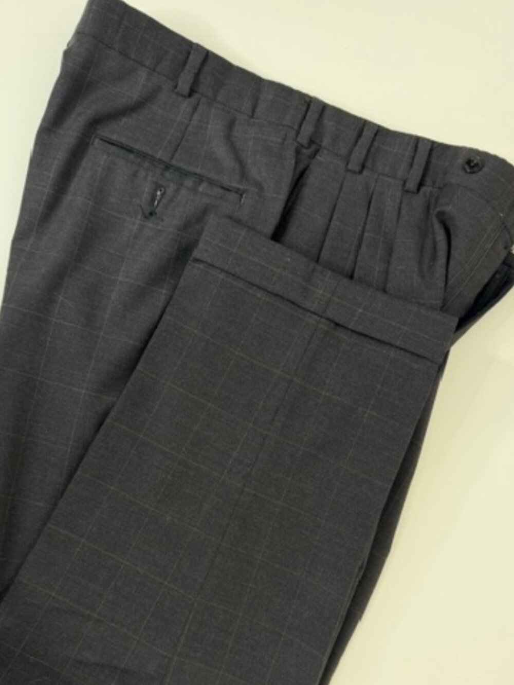 Men's Murano Dress Pants with Classic Windowpane Pattern